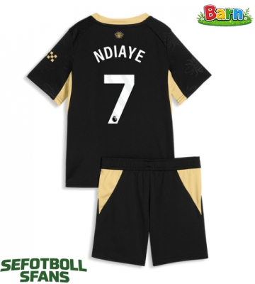 Manchester City Iliman Ndiaye #7 Bortaställ Barn 2026-27 Kortärmad (+ Korta byxor)